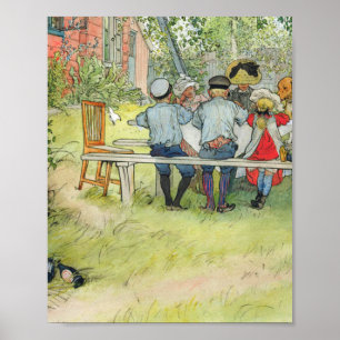 Carl Larsson ontbijt onder de grote vlag Poster