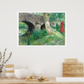 Carl Larsson Pont Médiéval à Gretz Imprimer Poster (Cuisine)