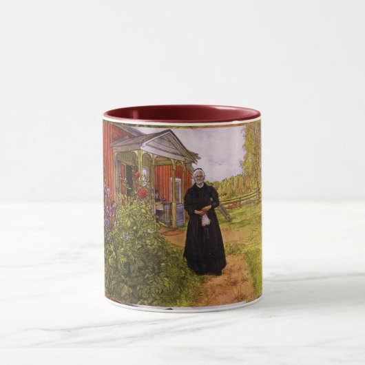 Carl Larsson Red Flowers  vader en moeder Mok (Midden)