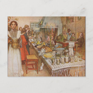 Carl Larsson Scandinavian Kerstmis Kaart