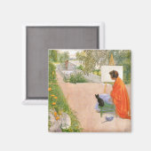 Carl Larsson schilderij, Brug, Magneet (Voorkant / Achterkant)