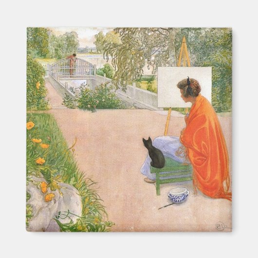 Carl Larsson schilderij, Brug, Magneet (Voorkant)