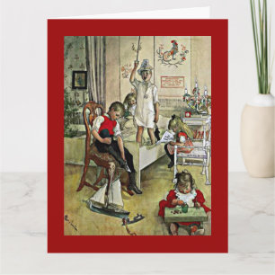 Carl Larsson-schilderij, kerstochtend Kaart