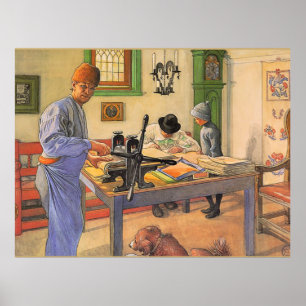 Carl Larsson-schilderij, Mijn Etsatelier, Poster