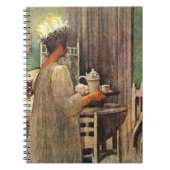 Carl Larsson St. Lucia Day Kerstmis in Zweden Notitieboek (Voorkant)