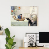 Carl Larsson The Funny Fellow 1917 Poster (Bureau à domicile)