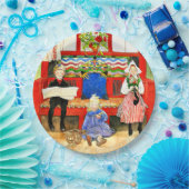 Carl Larsson - Vader, Moeder, Kind, kunstdruk Papieren Bordje (Feest)