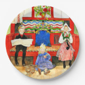 Carl Larsson - Vader, Moeder, Kind, kunstdruk Papieren Bordje (Voorkant)