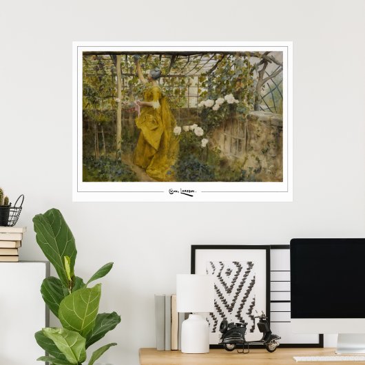 Carl Larsson Zedign Poster d'art #409 (Bureau à domicile)