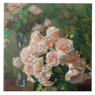 Carl Moll  White Roses Tegeltje