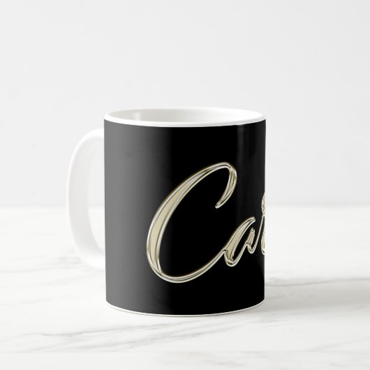 Carl Name Whitegold Tasse Teetasse (Devant gauche)