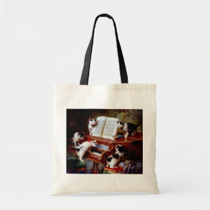 Carl Reichert Kittens die Piano afspelen Tote Bag