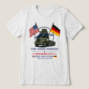 Carl Schurz Kazerne Bremerhaven Koude Oorlog Veter Tri-Blend Shirt
