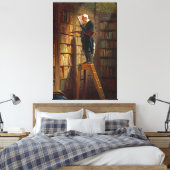 Carl Spitzweg - The Bookworm Canvas Afdruk (Insitu (Slaapkamer))