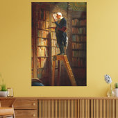 Carl Spitzweg - The Bookworm Canvas Afdruk (Insitu (Woonkamer))