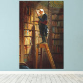 Carl Spitzweg - The Bookworm Canvas Afdruk (Insitu (Houten vloer))