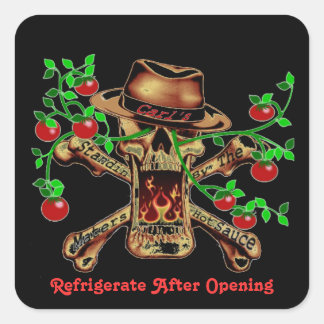 Carl staat achter de zaak vierkante sticker