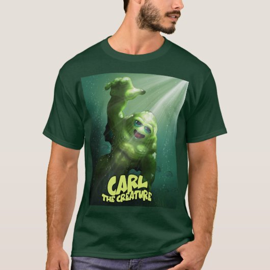Carl the Creature bij de films T-shirt (Voorkant)