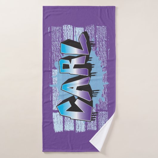 Carl Votre Nom Graffiti Bath Beach Towel (Serviette de bain)
