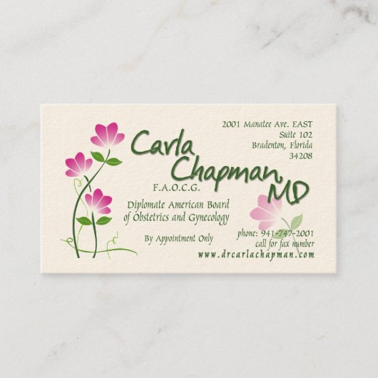 Carla Card Visitekaartje (Voorkant)