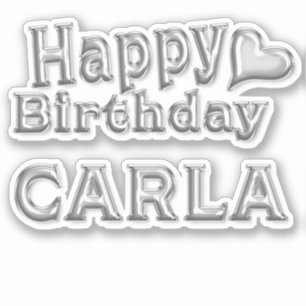 Carla Happy Birthday Autocollant Autocollant