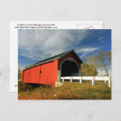 Carleton Covered Bridge Swanzey NH Briefkaart (Voorkant / Achterkant)