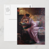 Carlier: Elegant Lady met Mirror Briefkaart (Voorkant / Achterkant)