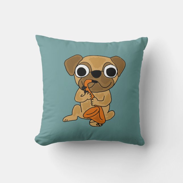 Carlin AJ jouant le coussin de saxophone (Recto)