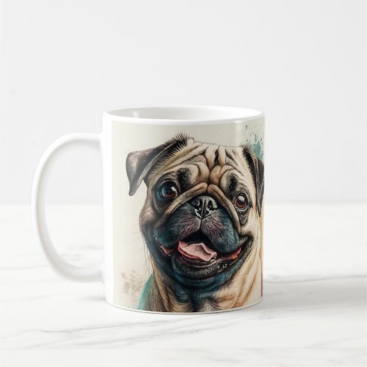 Carlin amoureux des chiens mug chien maman mug (Gauche)