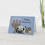 Carlin Carte Chanukah Menorah Dreidel<br><div class="desc">Se souvenir de sa famille et de ses amis pendant la saison de Chanukah est un merveilleux moyen de rester en contact avec les gens qui vous aiment et qui vous tiennent à coeur. J'ai créé ces cartes de chien Chanukah avec amour et attention et je suis sûr que quiconque...</div>