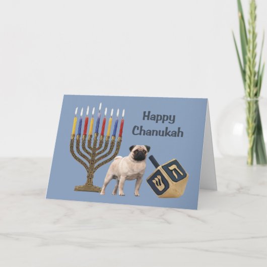 Carlin Carte Chanukah Menorah Dreidel (Devant)