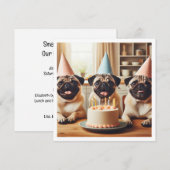 Carlin carte d'anniversaire, Carlin carte, Carlin (Devant / Derrière)