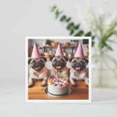 Carlin carte d'anniversaire, Carlin carte, Carlin (Debout devant)