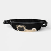 Carlin Chien Cartoon Mops Gros Plan Sur Noir (Recto)