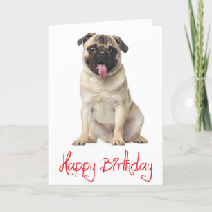 Carlin Chien Chien Chien Heureux Carte d'Anniversa