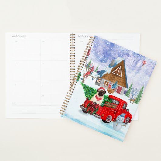 Carlin Chien dans la livraison de Noël Camion neig (Devant avec enveloppe)