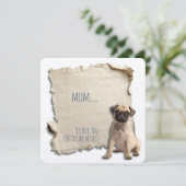 Carlin Chien Maman Carte de jour des mères (Debout devant)
