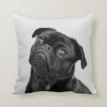Carlin chien mignon coussin<br><div class="desc">Collage photo carré oreiller à lancer personnalisé avec CARLIN CHIEN</div>