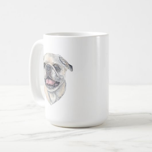 Carlin Chien Mug | 15 oz (Devant gauche)