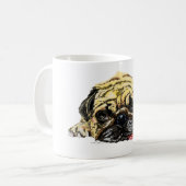 Carlin Chien Mug drôle (Devant gauche)