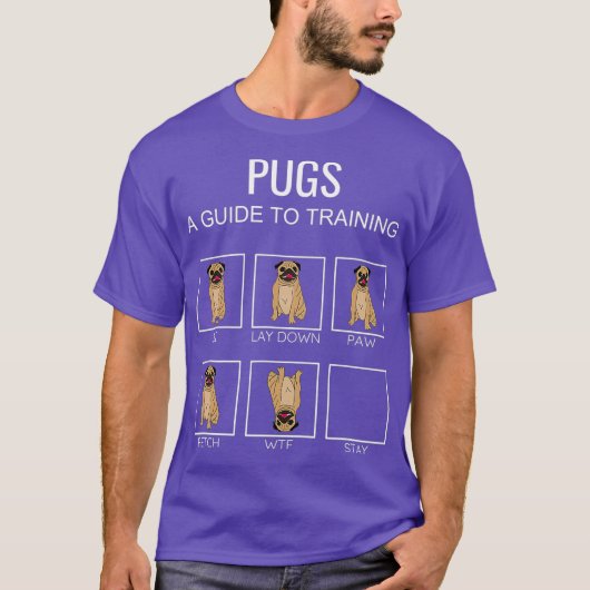 Carlin Chien Tshirt Funky Guide to Dog Training Ca (Devant)