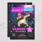Carlin Dabbing Anniversaire Invitation / Dance Par (Devant / Derrière)