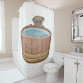 Carlin dans un bain Douche rideau (En situation)