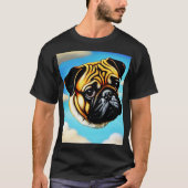 CARLIN de CHIEN face dans un T-shirt Sky (Devant)