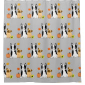 Carlin de Halloween et rideau en douche de terrier (Devant)