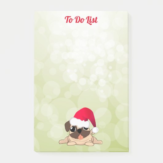 Carlin de Noël Chien Post-it® Notes 4 x 6 (Devant)