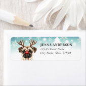 Carlin de Noël Retourner l'adresse Étiquettes (En situation)