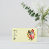 Carlin de style rétro Surfin Cartes de visite (Debout devant)