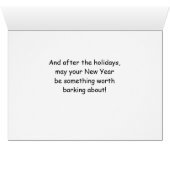 Carlin drôle Chien de Noël avec arbre (Intérieur Horizontal (Bas))