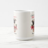 Carlin drôle Noël Chien café Mug (Centre)